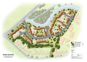 Coloured CAD Site Plan